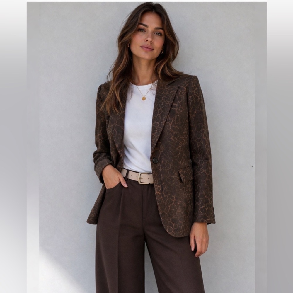 Freda's Animal Print Blazer